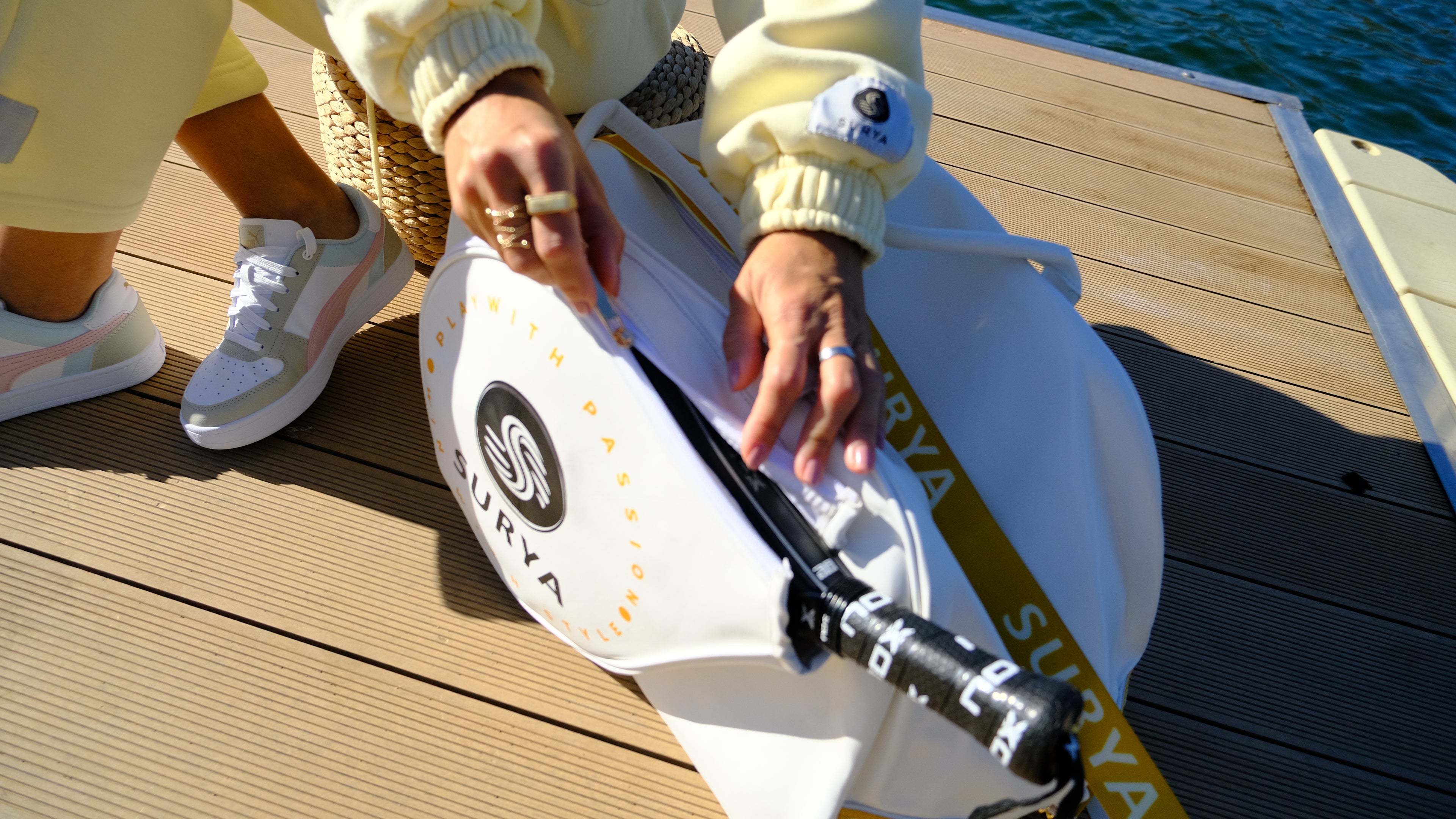 Borsone da padel con tasca porta racchetta