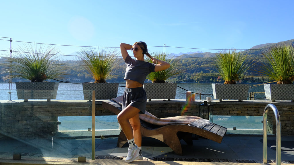 Set Surya t-shirt cropped e pantaloncino